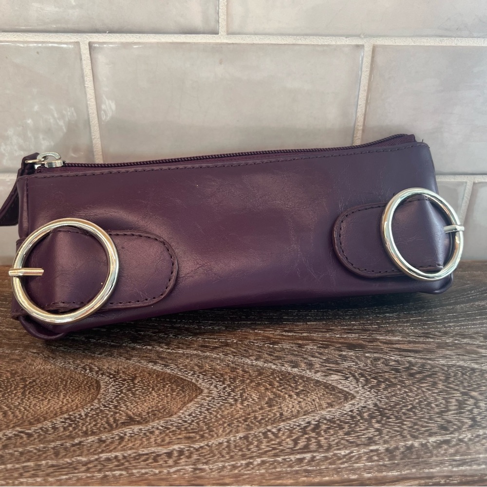 Elegant Purple Vinyl Clutch